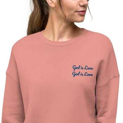 God is Love Crop Sweatshirt