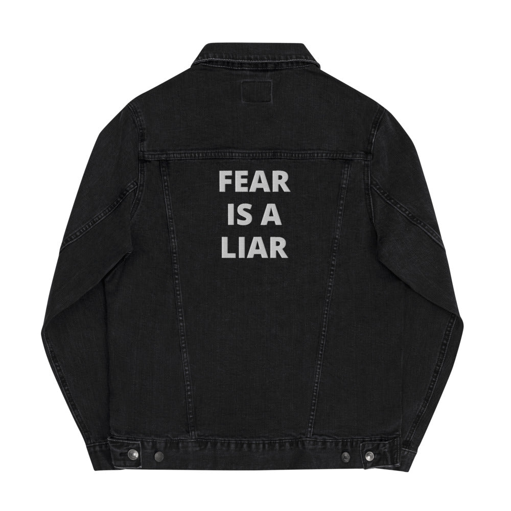 Fear is a Liar Unisex denim jacket